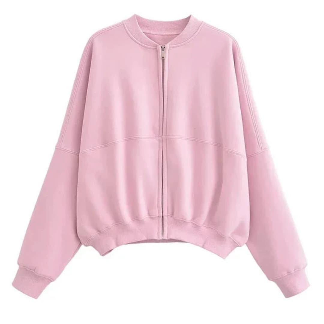Cozy Women's Fleece Bomber Jacket