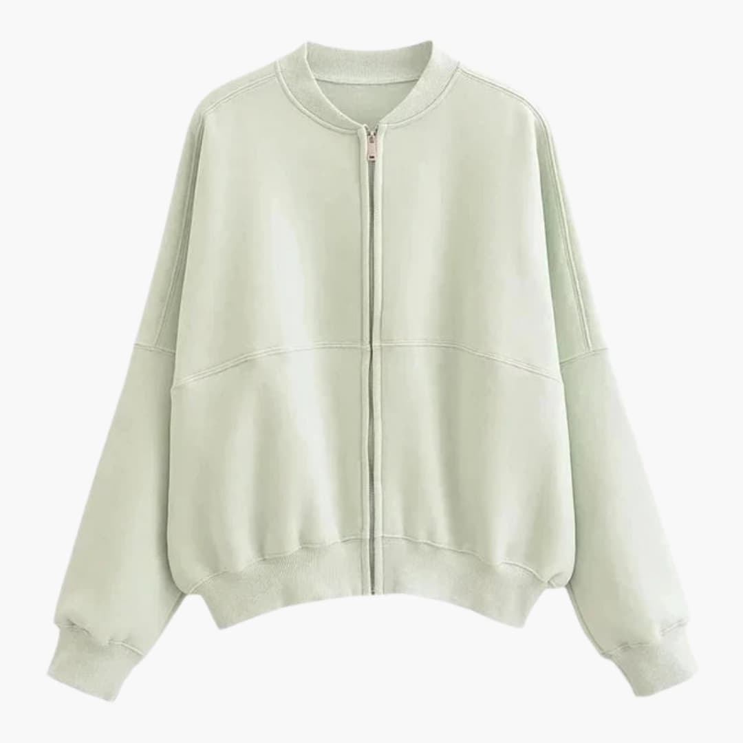 Cozy Women's Fleece Bomber Jacket - Olytrend