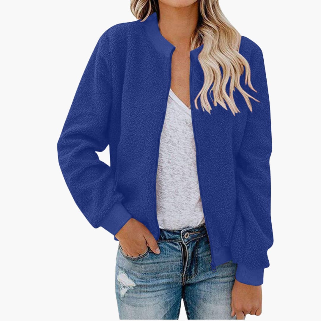 Warm Women's Zip Up Fleece Jacket - Olytrend
