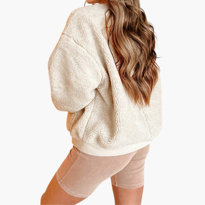Warm Women's Zip Up Fleece Jacket with Pockets