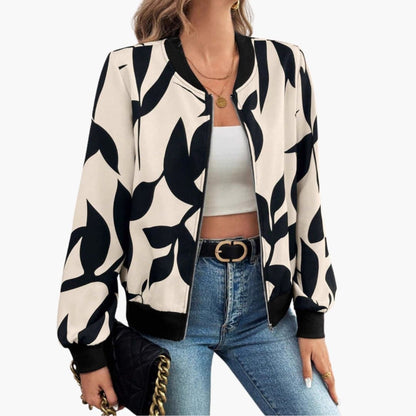 Ladies' Pretty Zip Up Floral Jacket
