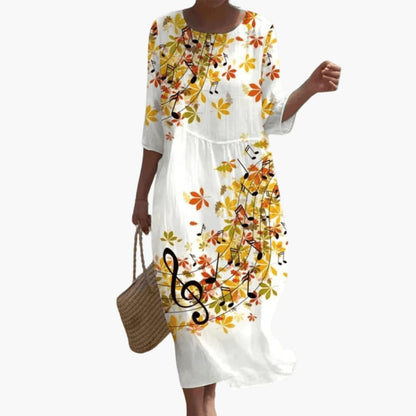 Ladies Pretty V Neck Flower Dress