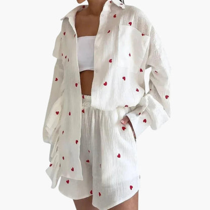 Ladies Elegant Ruffled Front Shirt Dress