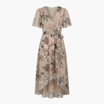 Ladies Vintage Floral Knee Length Summer Dress