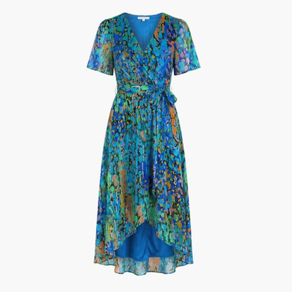 Ladies Vintage Floral Knee Length Summer Dress