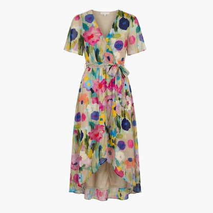 Ladies Vintage Floral Knee Length Summer Dress