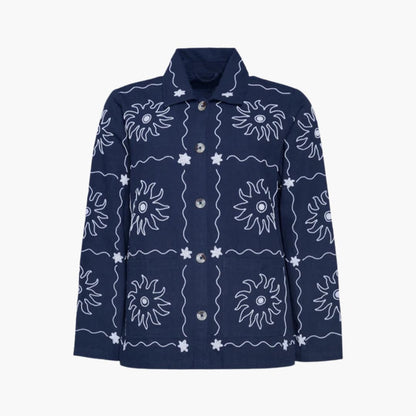 Ladies' Pretty Blossom Zip Bomber Jacket - Olytrend