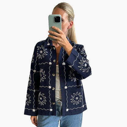 Ladies' Pretty Blossom Zip Bomber Jacket