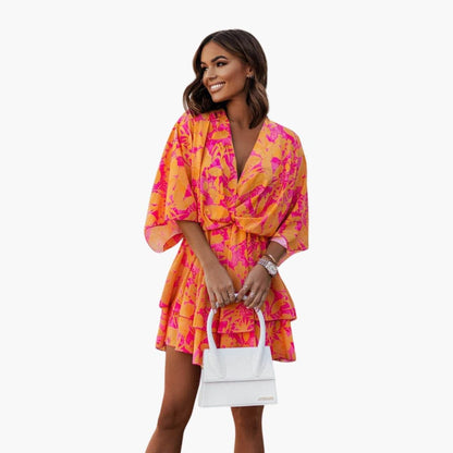 Ladies' Pretty Ruffle Trim Summer Dress - Olytrend
