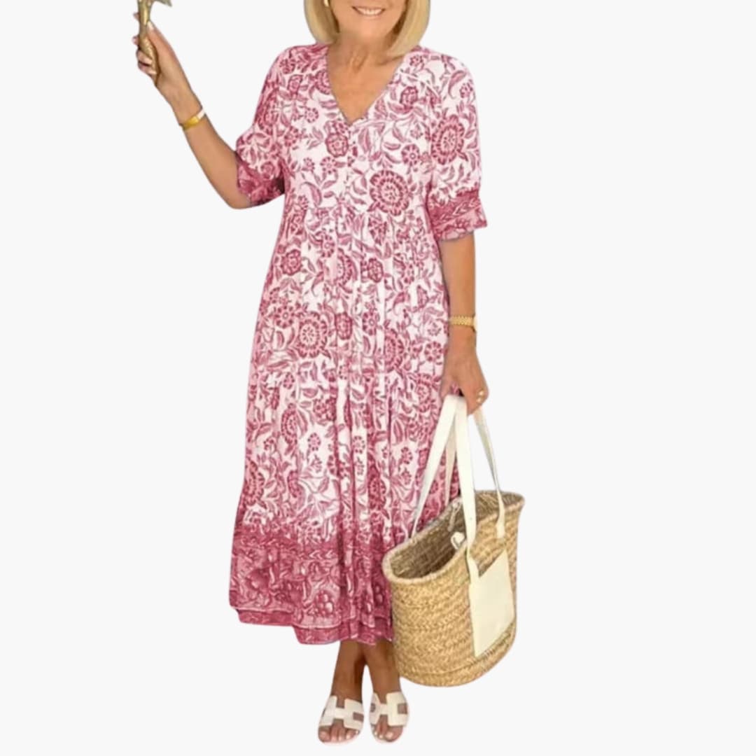 Ladies Pretty A Line Summer Dress
