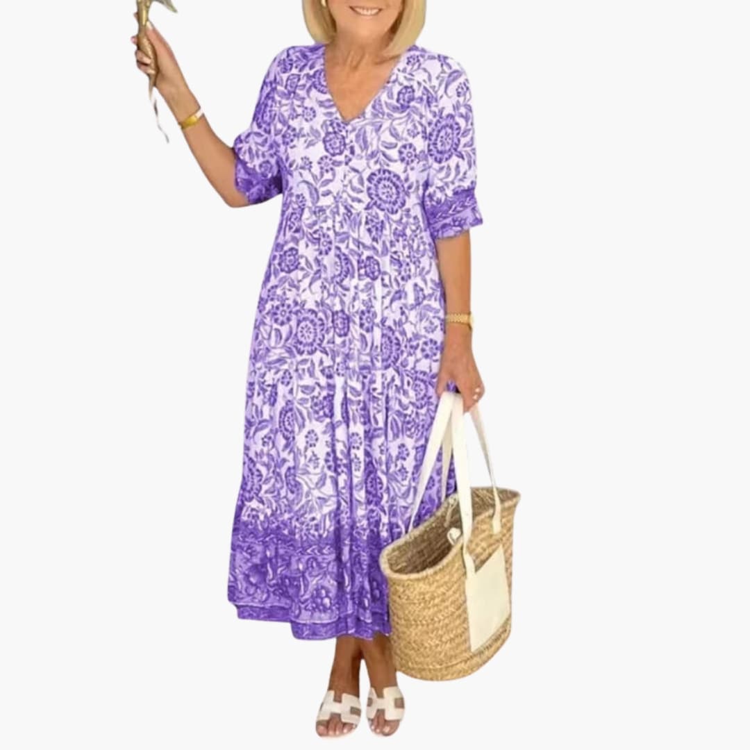 Ladies Pretty A Line Summer Dress