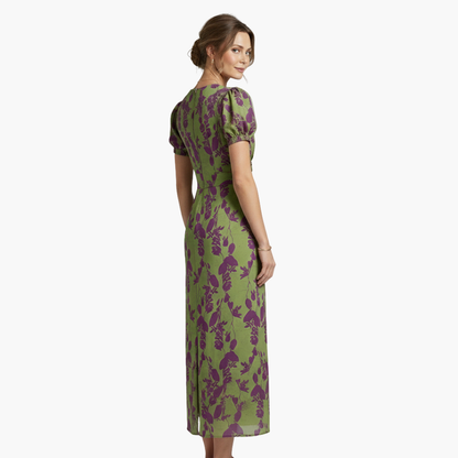 Chic V-Neck Floral Summer Dress for Women
