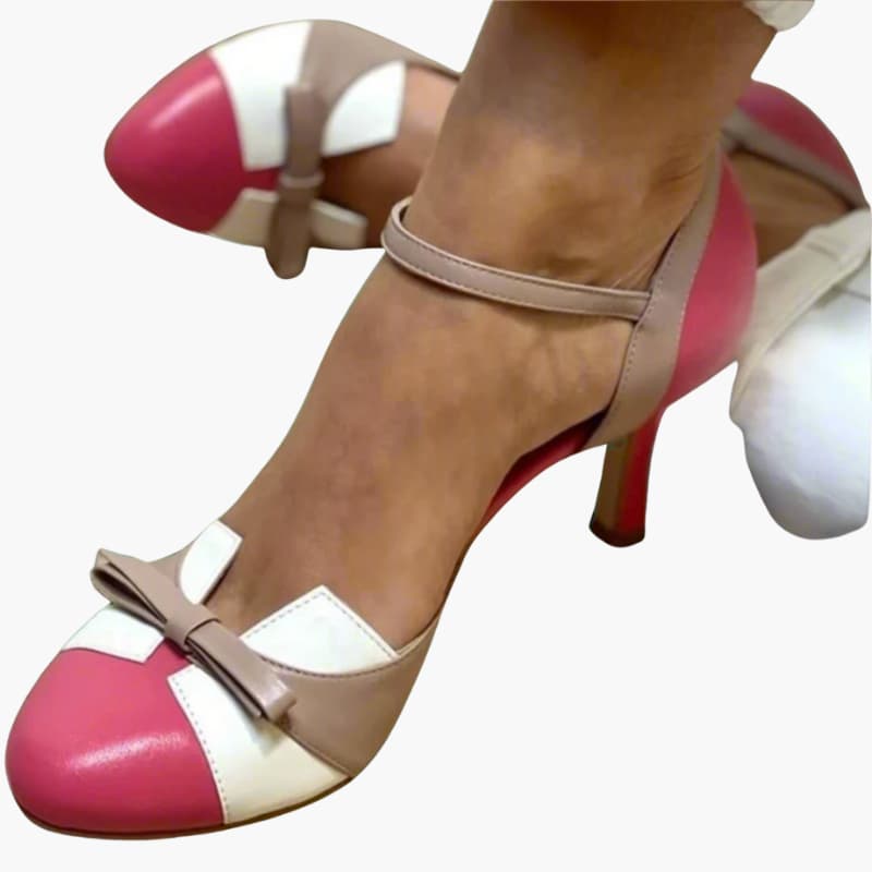 Ladies High Heel Sandals with Ankle Buckle Closure