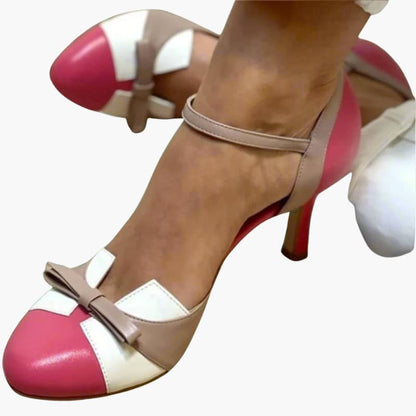 Ladies High Heel Sandals with Ankle Buckle Closure