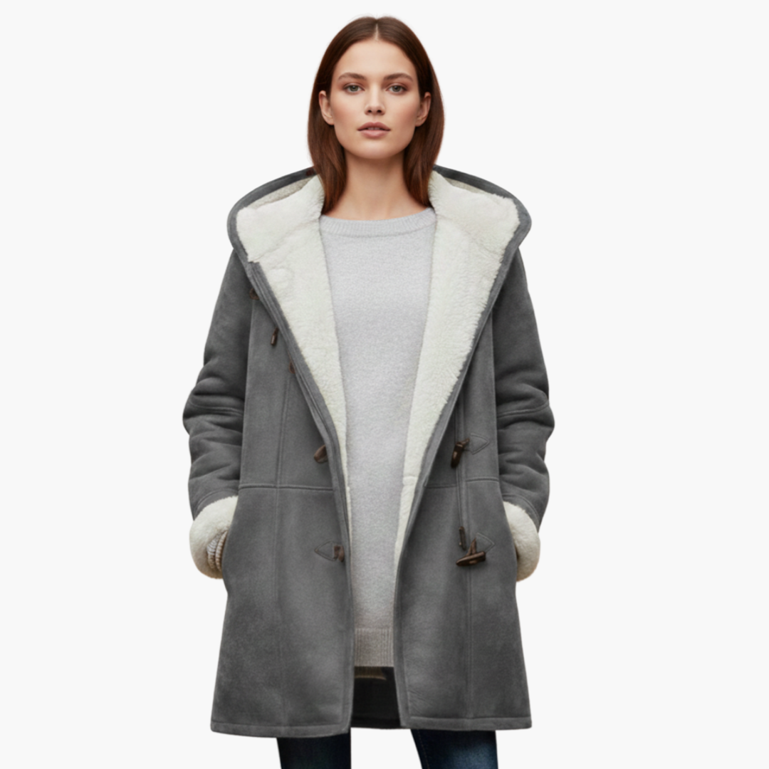 Warm Women's Parka Jacket with Pockets