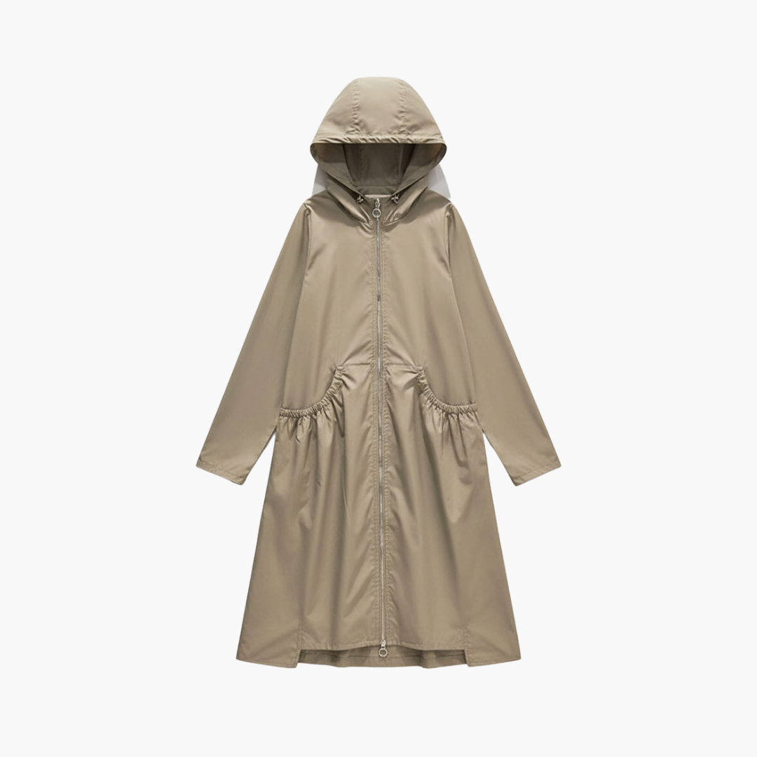 Ladies Waterproof Parka Jacket with Zip - Olytrend