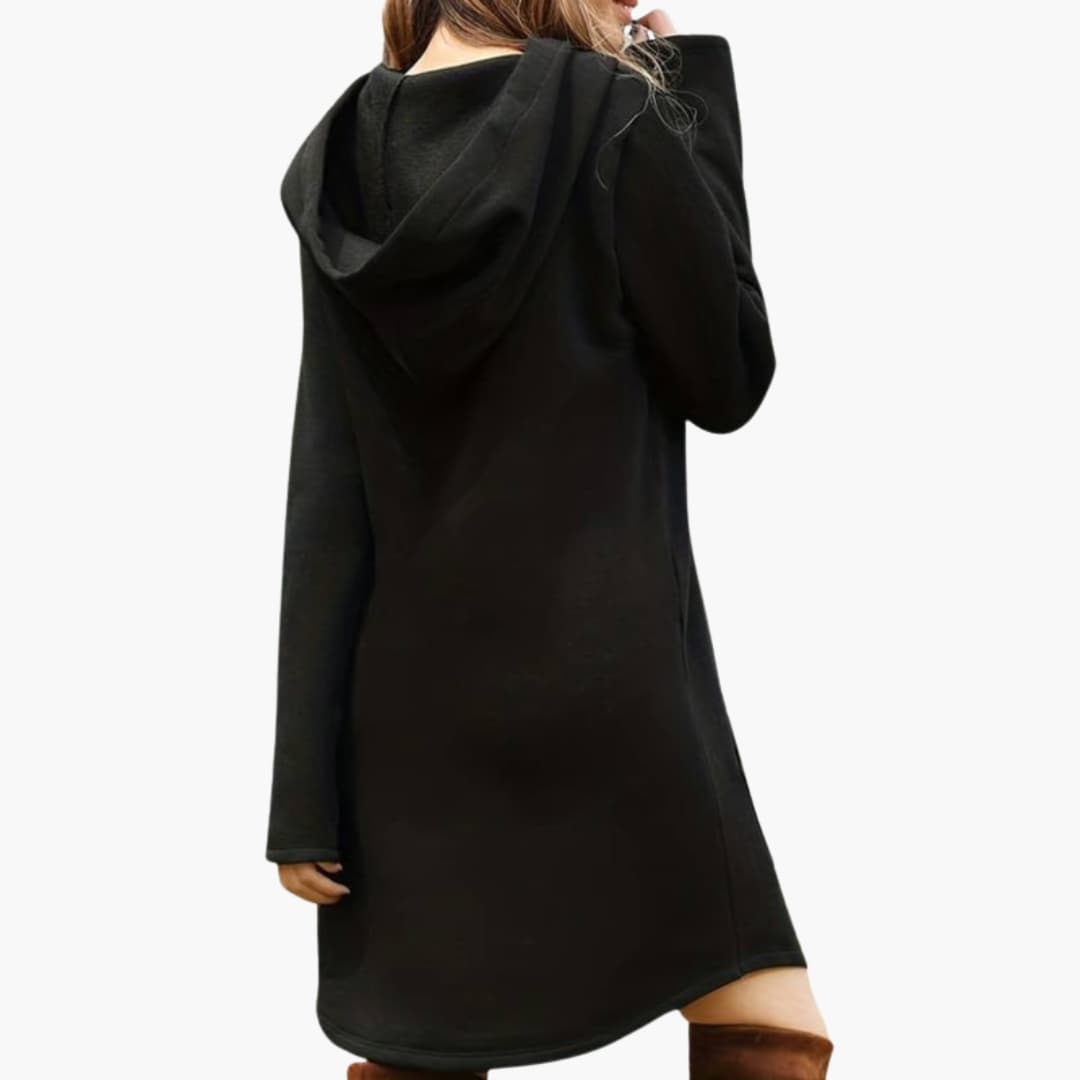 Ladies' Casual Hooded Tunic Dress with Pockets