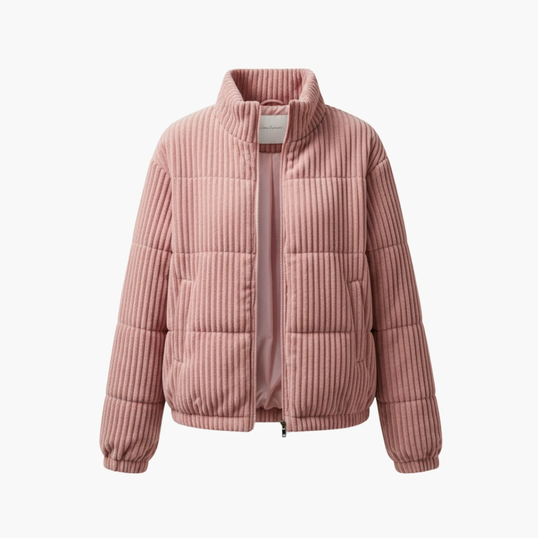 Ladies' Textured Zip Up Jacket - Olytrend