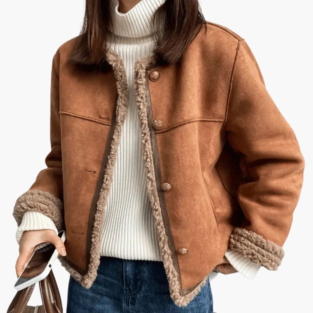Faux Fur Lined Women's Coat