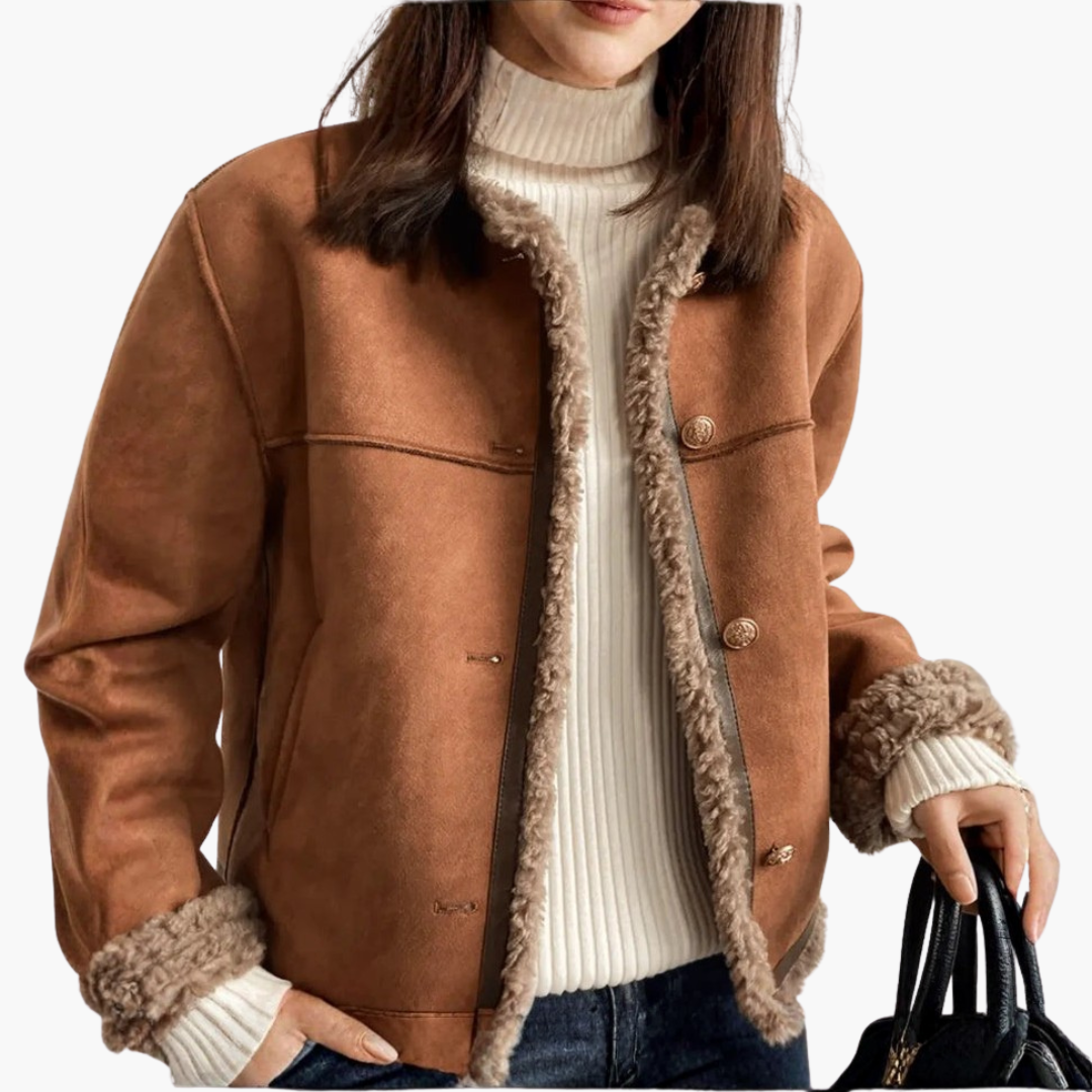 Faux Fur Lined Women's Coat