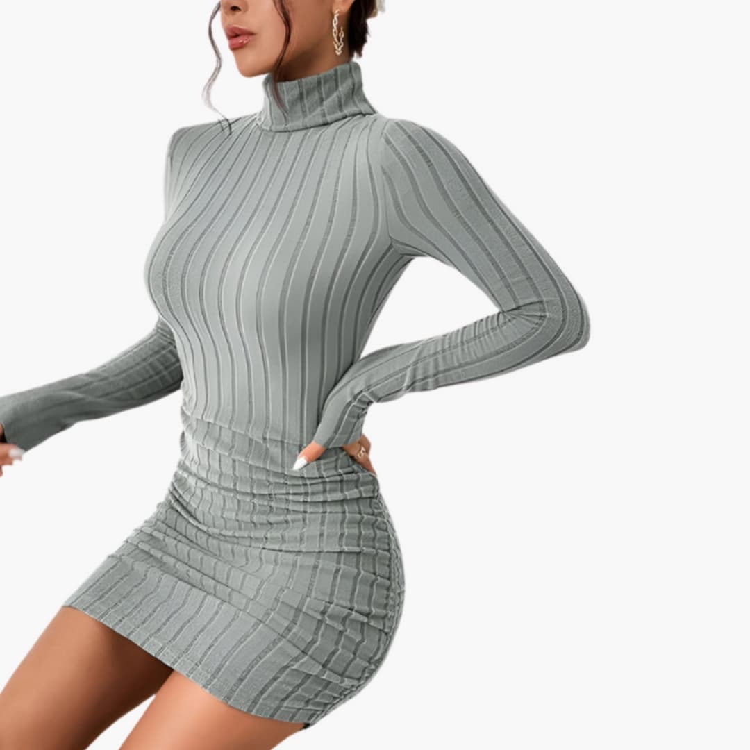 Feminine Fit and Flare Knit Dress
