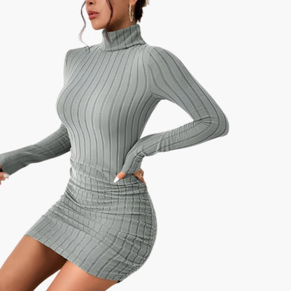 Feminine Fit and Flare Knit Dress