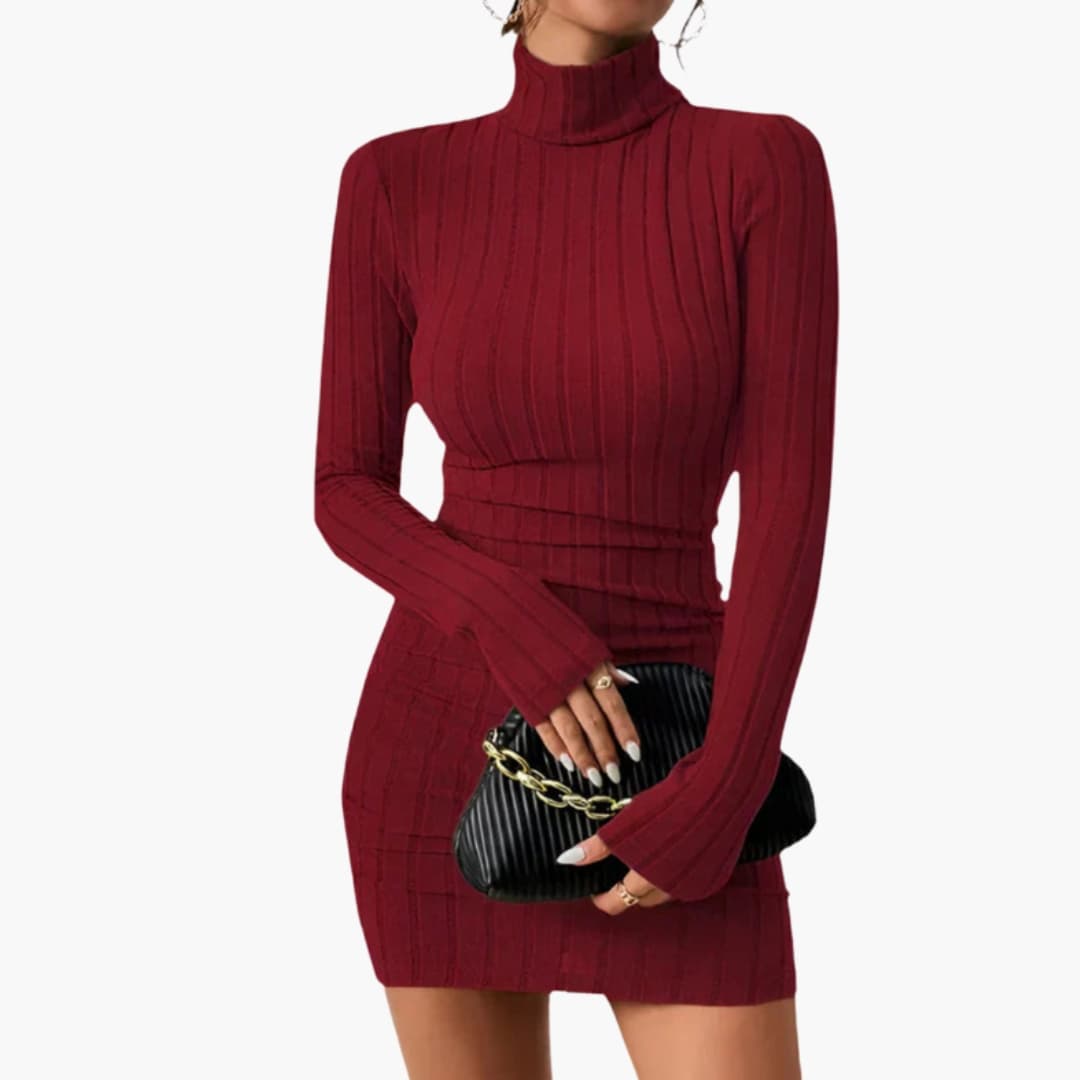 Feminine Fit and Flare Knit Dress