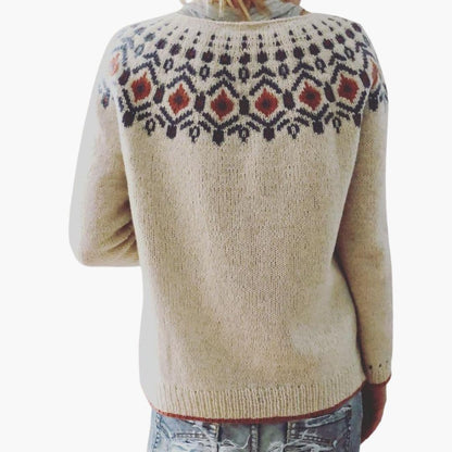 Fashionable Geometric Pattern Women's Sweater