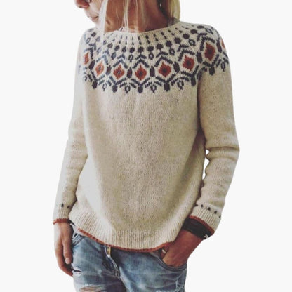 Fashionable Geometric Pattern Women's Sweater