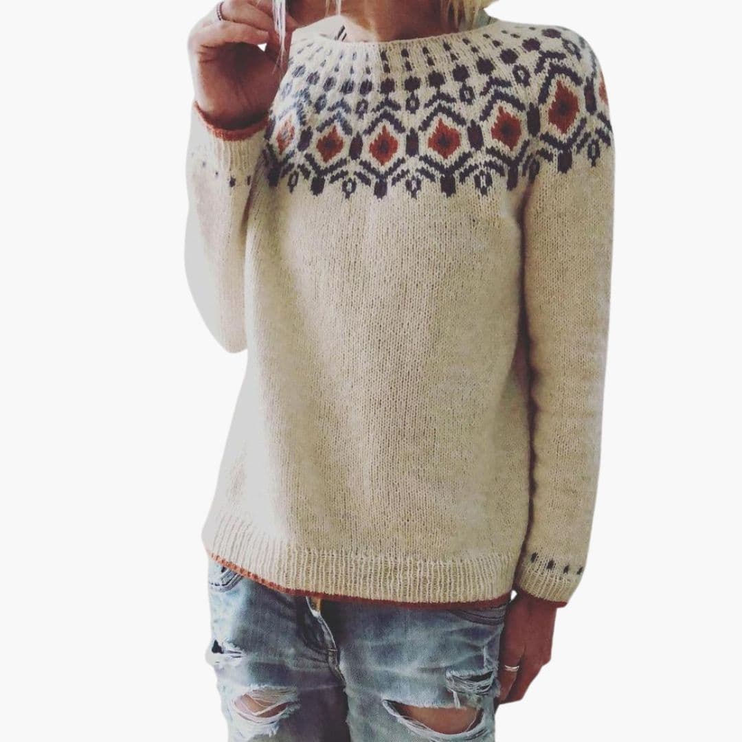 Fashionable Geometric Pattern Women's Sweater