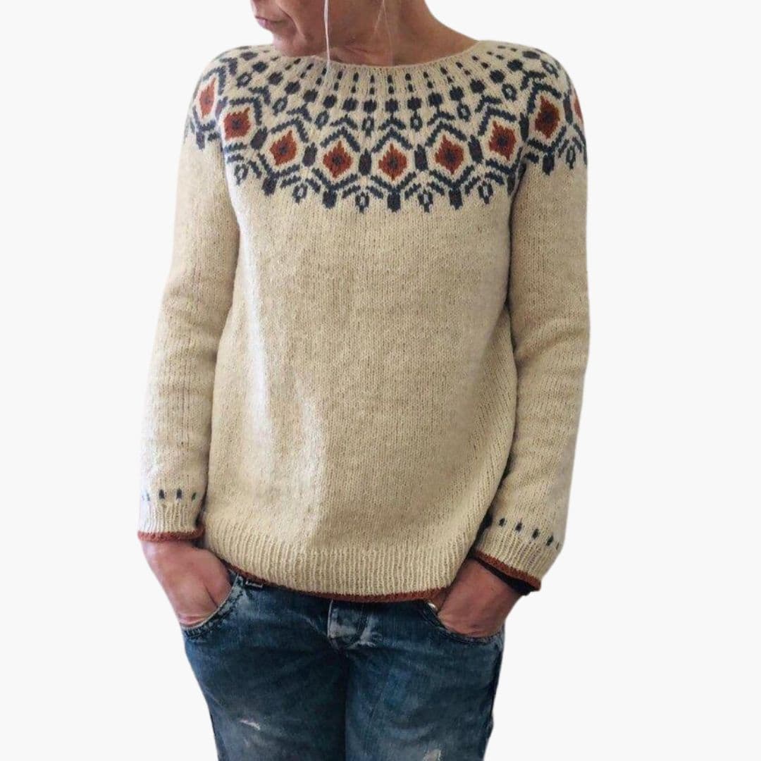 Fashionable Geometric Pattern Women's Sweater