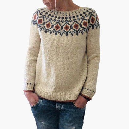 Fashionable Geometric Pattern Women's Sweater