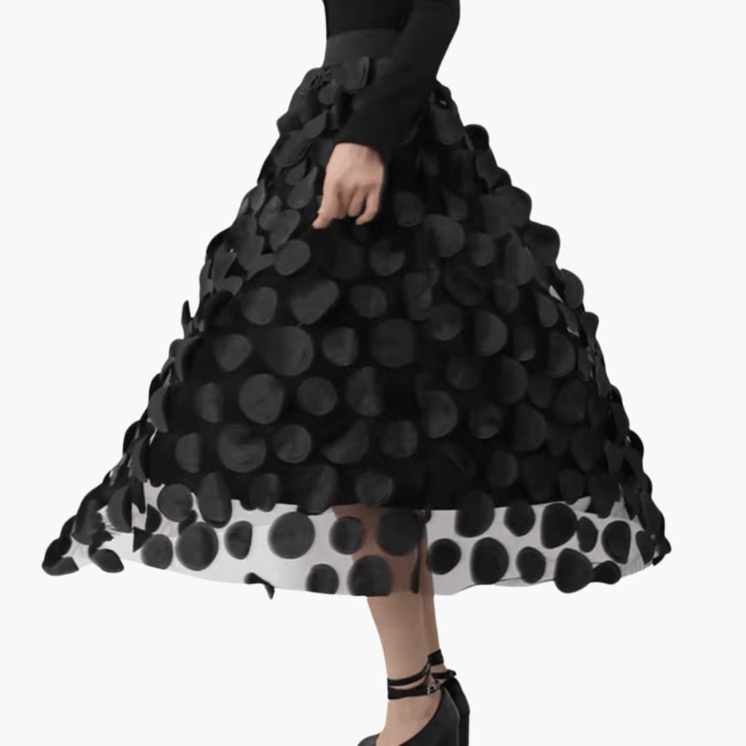 Flowy Long Women's Tiered Skirt with Ruffled Trim