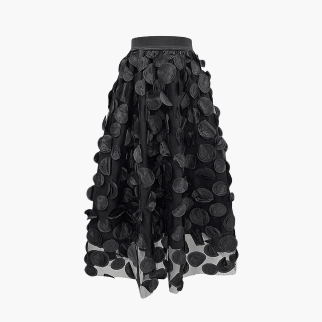 Flowy Long Women's Tiered Skirt with Ruffled Trim