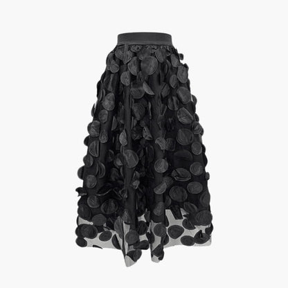 Flowy Long Women's Tiered Skirt with Ruffled Trim