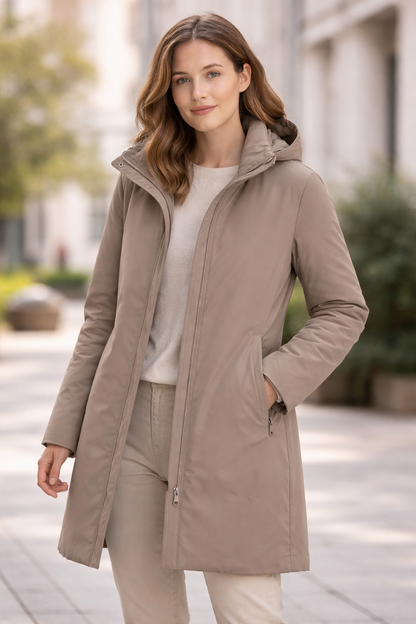 Ladies Slim Water Repellent Spring Coat - Nocini