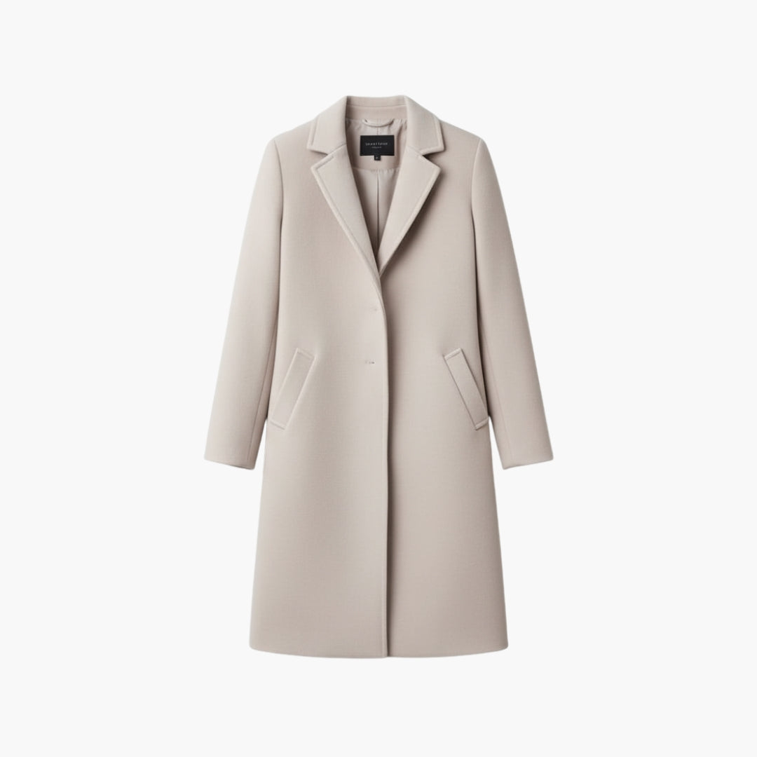 Classic Ladies Trench Coat with Button Front - Olytrend