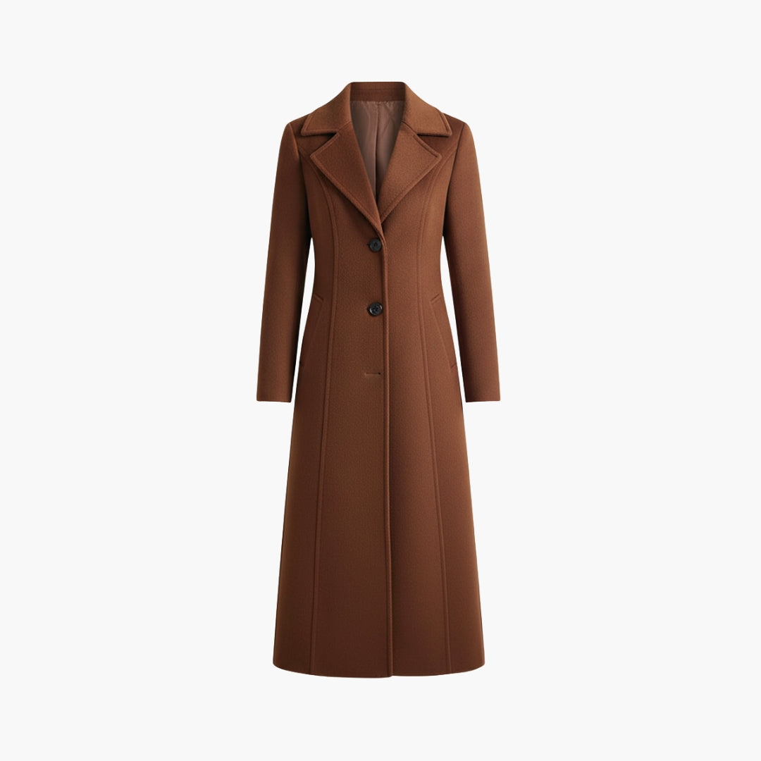 Ladies Classic Overcoat with Belted Waist