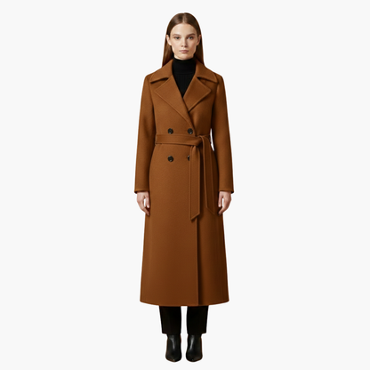 Ladies Classic Overcoat with Belted Waist