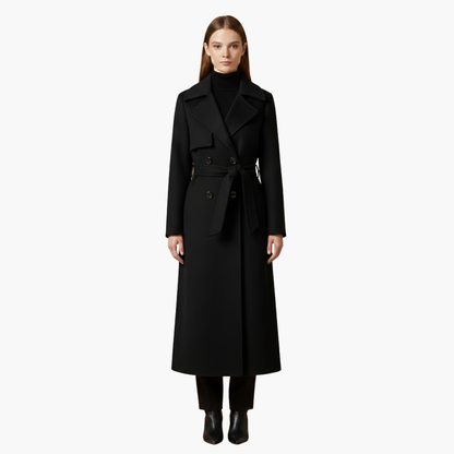 Ladies Classic Overcoat with Belted Waist