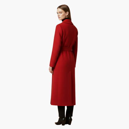 Ladies Classic Overcoat with Belted Waist
