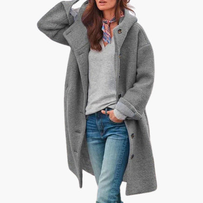 Ladies Tall Parka with High Collar and Zip Front