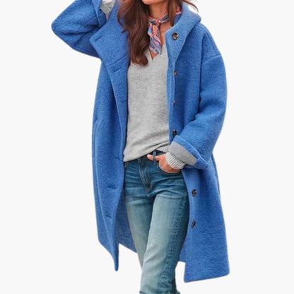 Ladies Tall Parka with High Collar and Zip Front