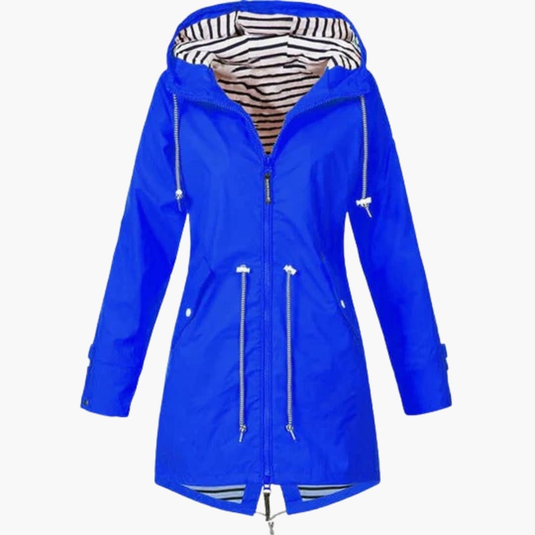 Ladies Tall Parka Coat with Adjustable Belted Waist