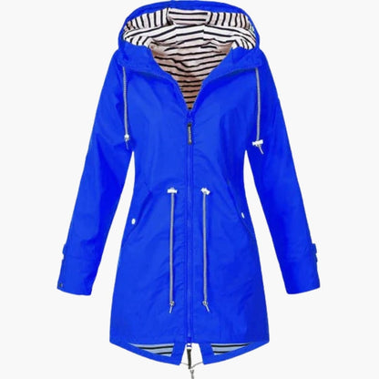Ladies Tall Parka Coat with Adjustable Belted Waist