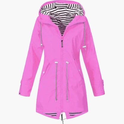 Ladies Tall Parka Coat with Adjustable Belted Waist