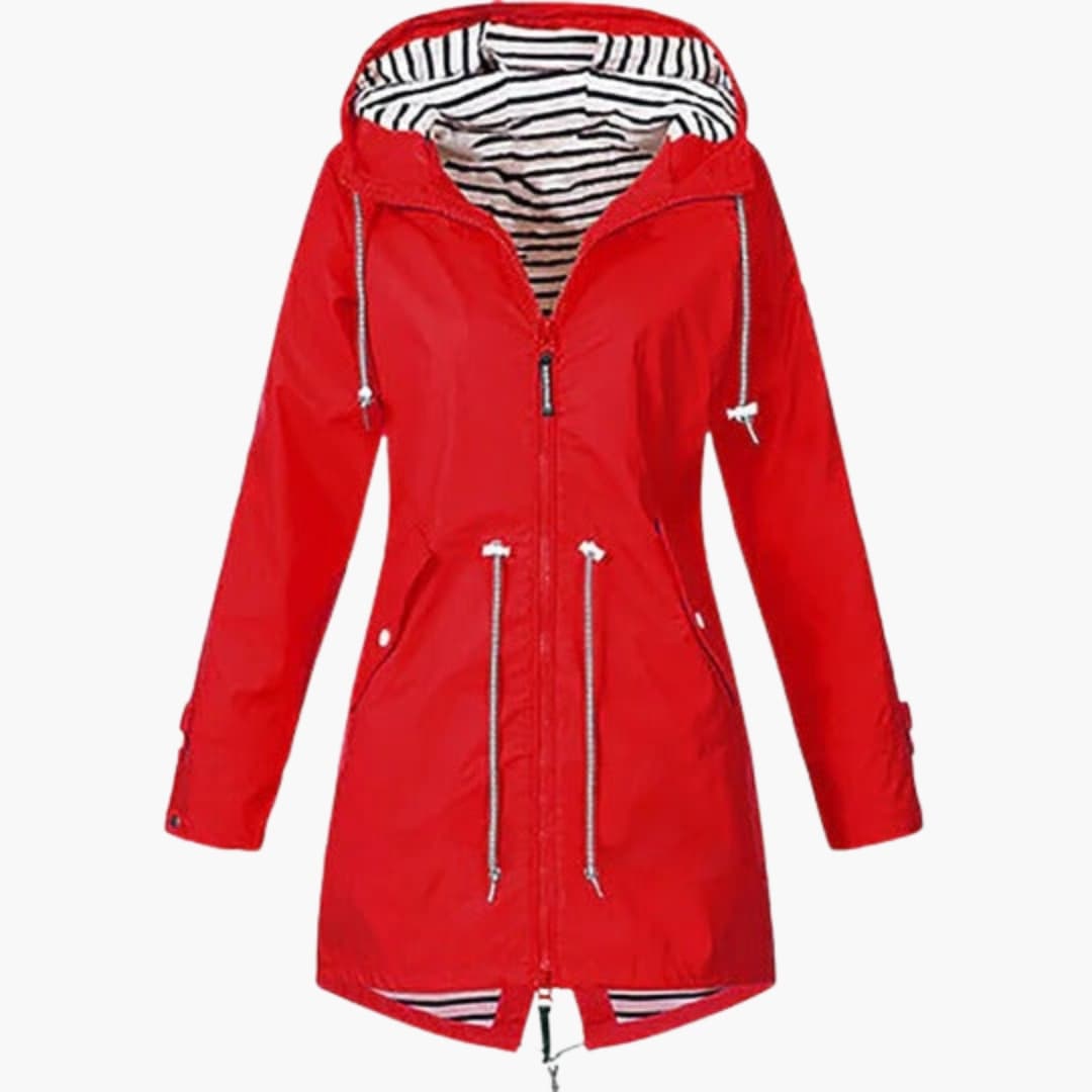 Ladies Tall Parka Coat with Adjustable Belted Waist
