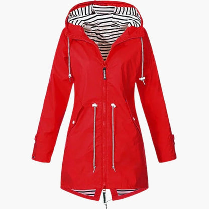 Ladies Tall Parka Coat with Adjustable Belted Waist