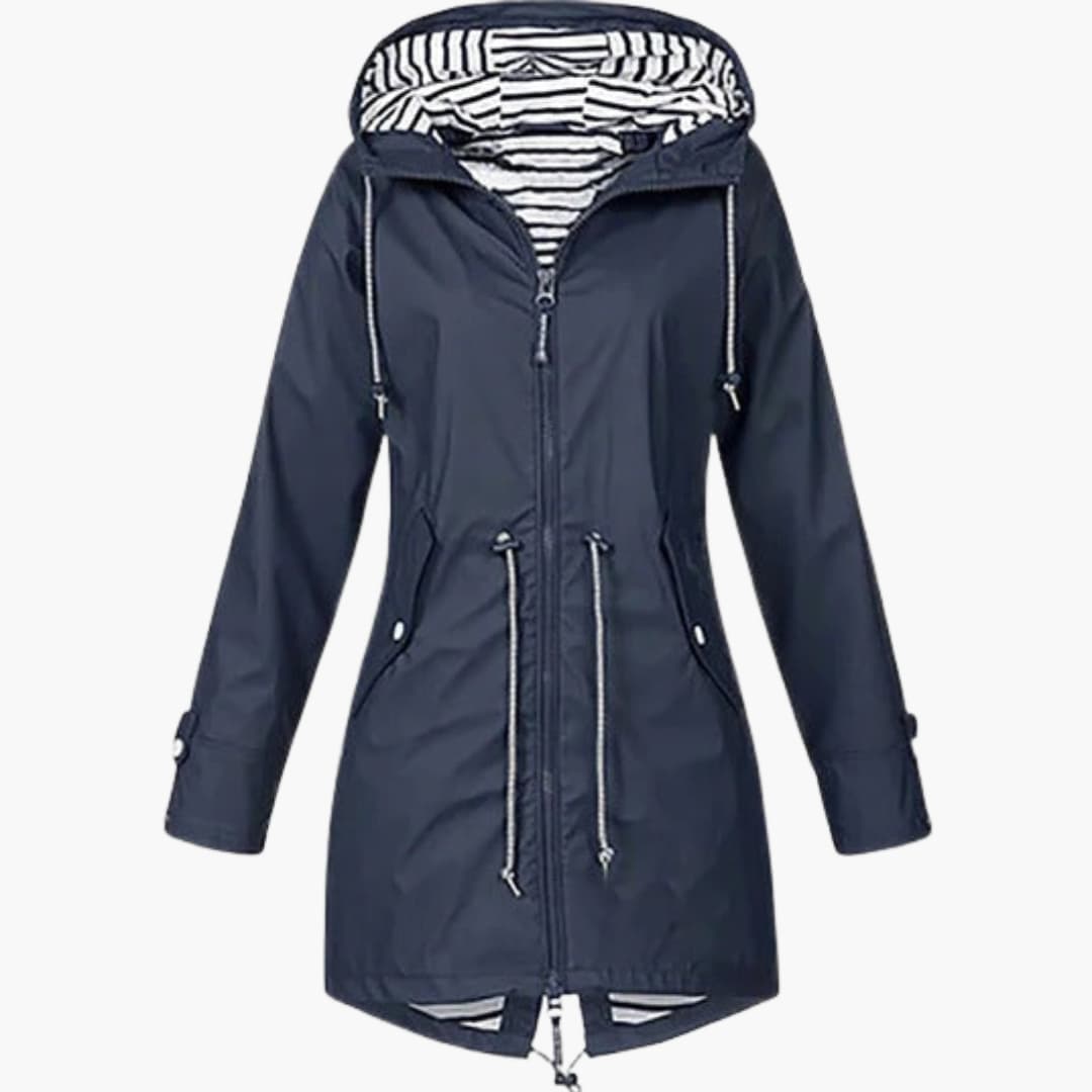 Ladies Tall Parka Coat with Adjustable Belted Waist