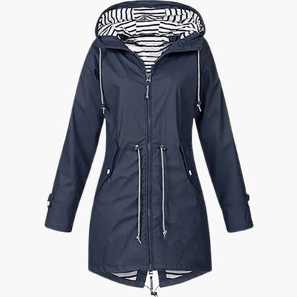 Ladies Tall Parka Coat with Adjustable Belted Waist